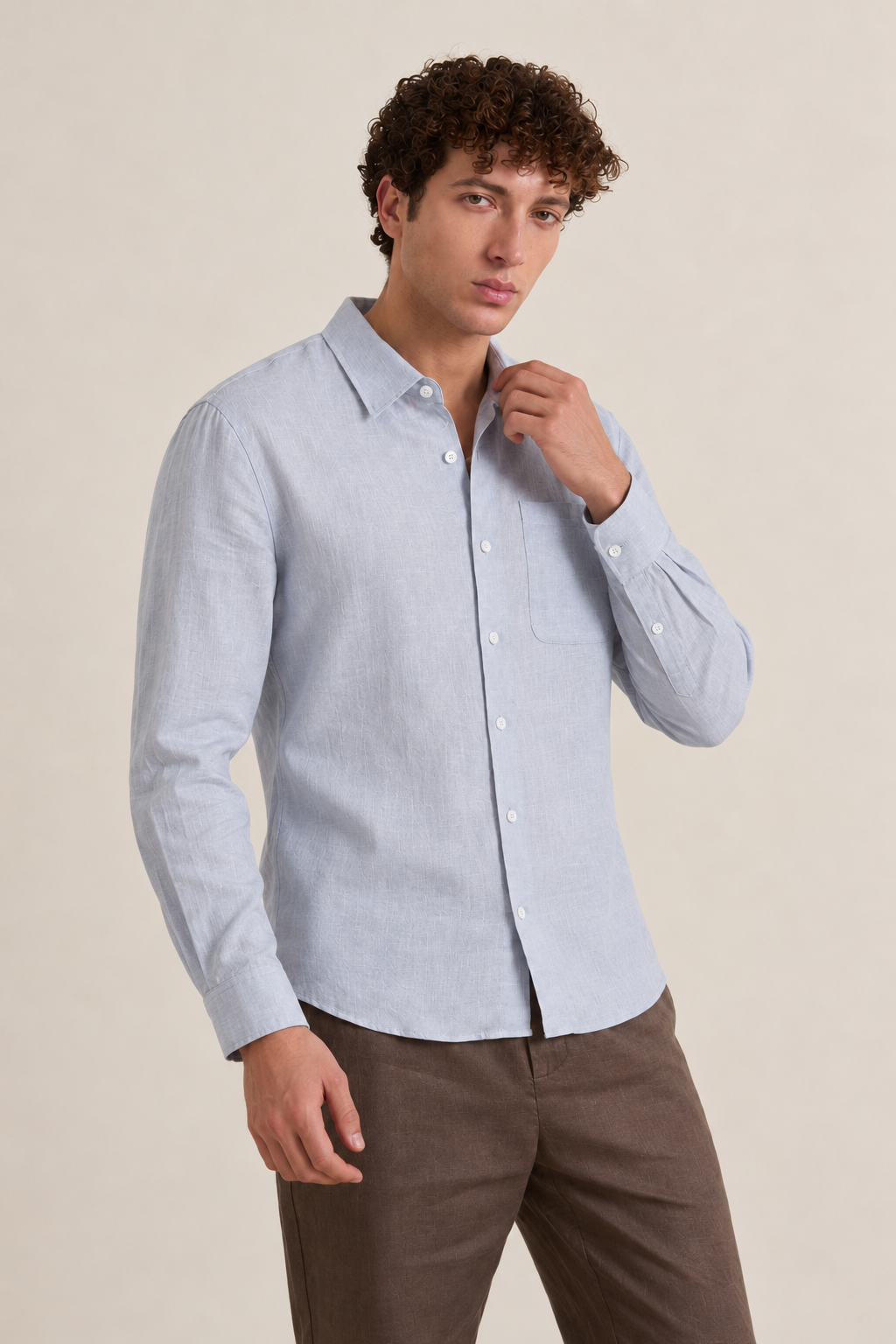 Ares Linen Shirt | Grey