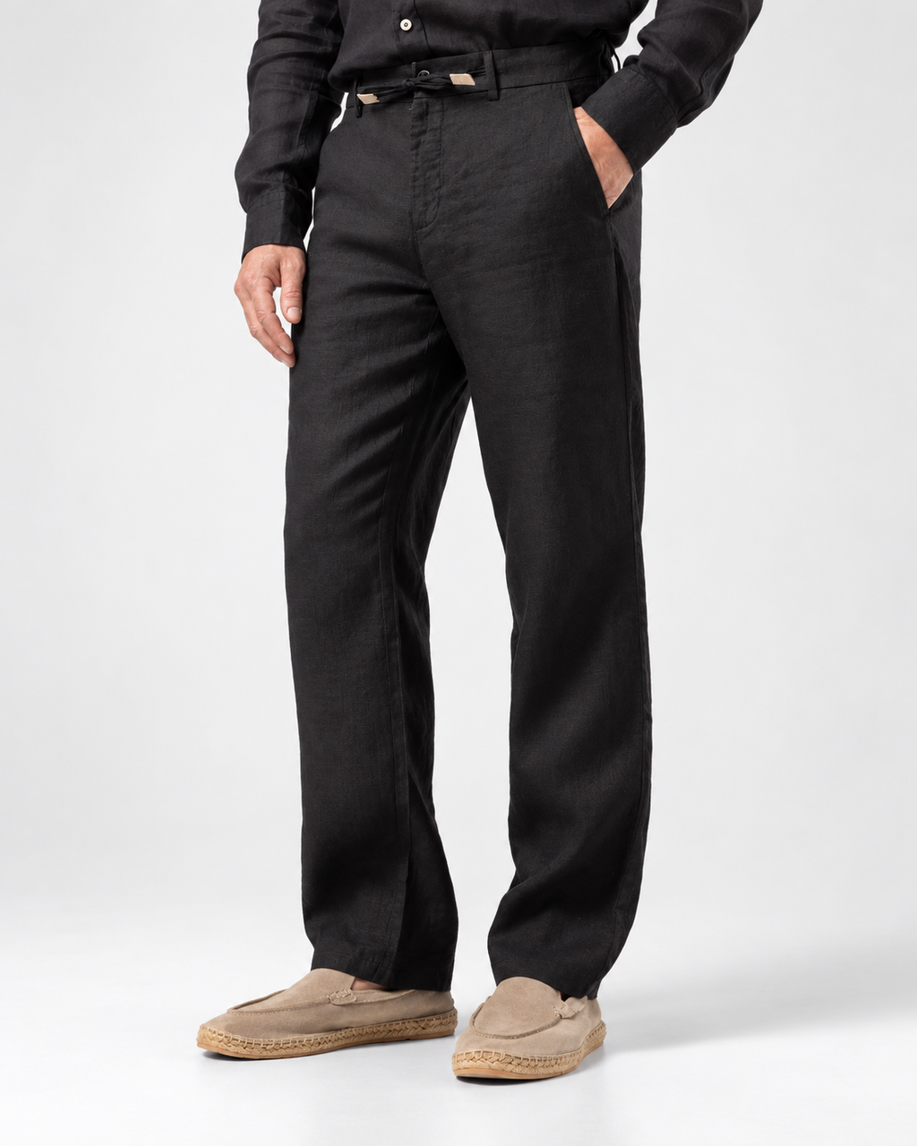 Linen Trousers | Black