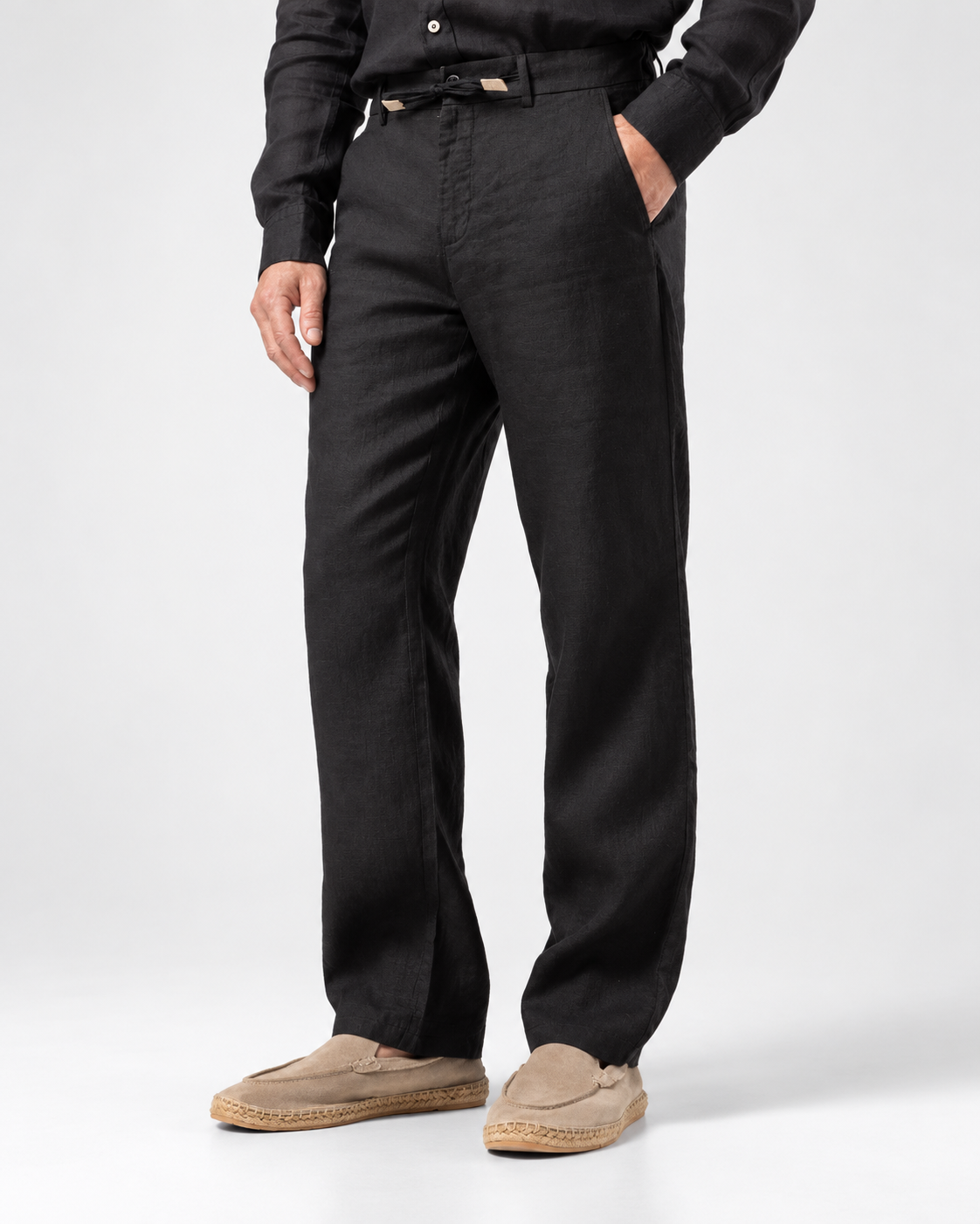 Linen Trousers | Black