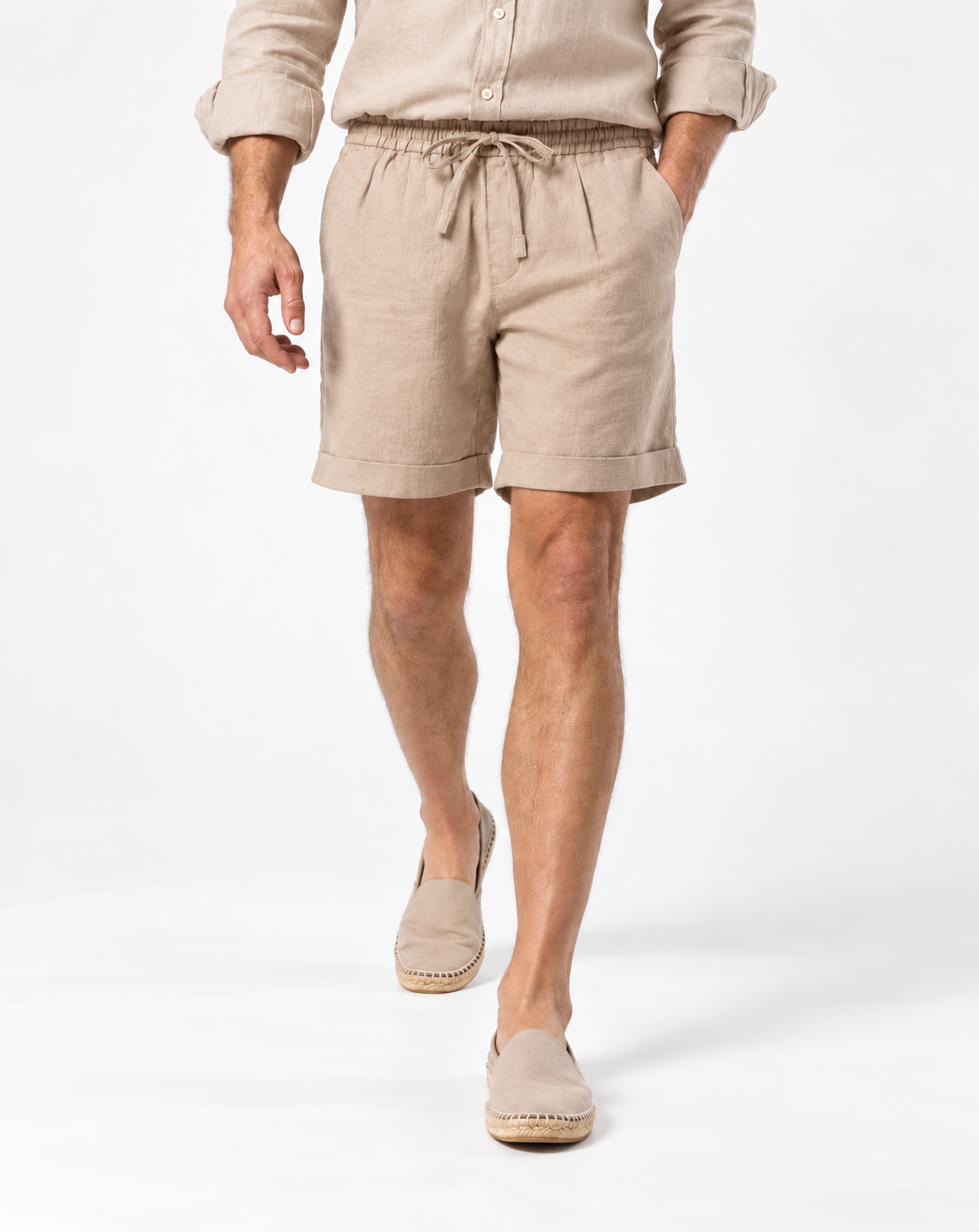 Liam Linen Shorts | Beige