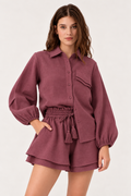 Victoria Linen Set | Burgundy