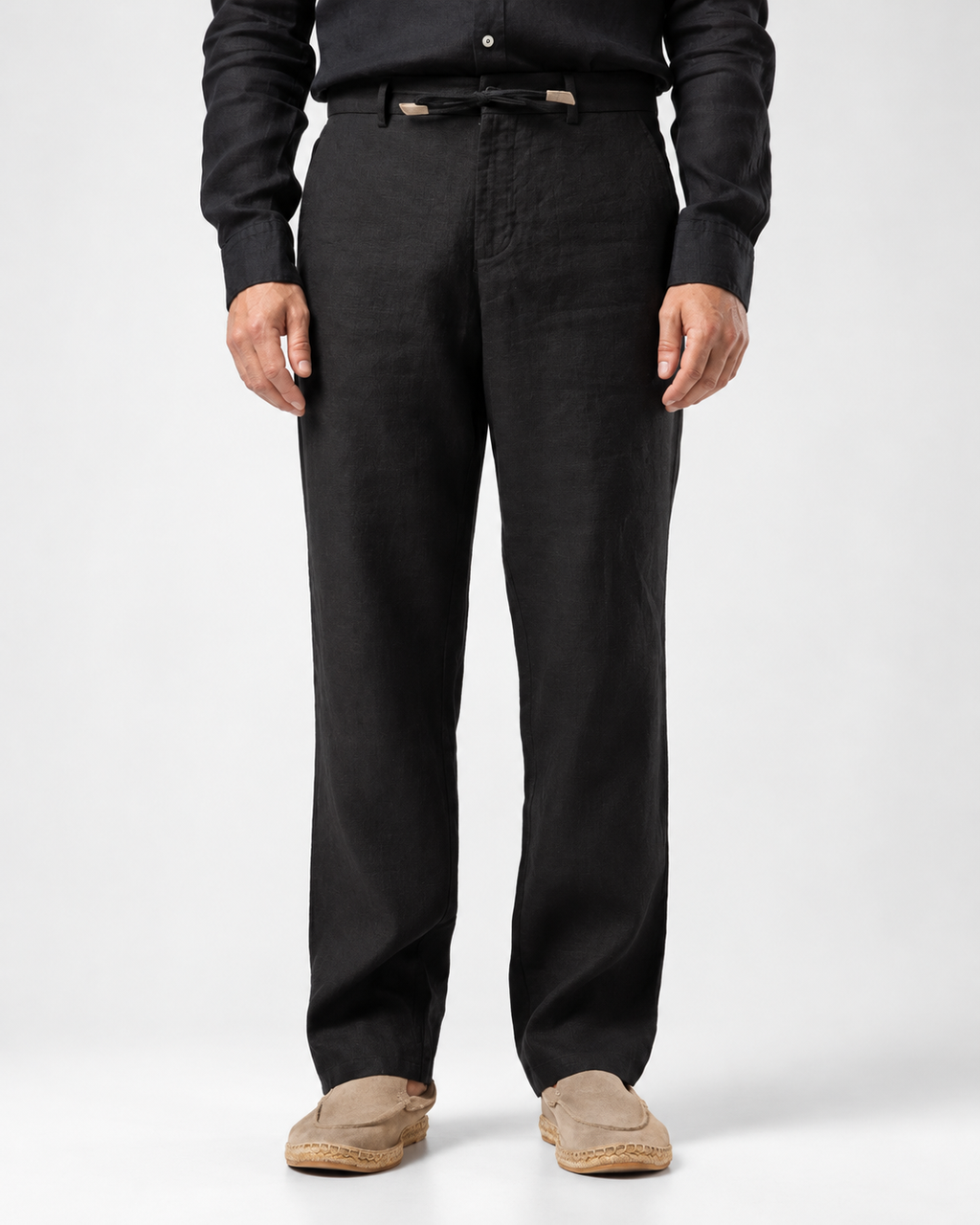 Linen Trousers | Black