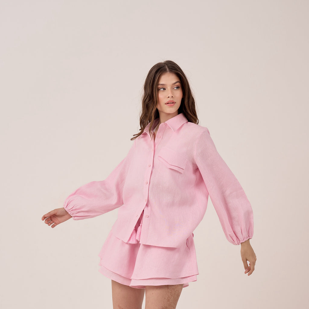 Victoria Linen Set | Pink