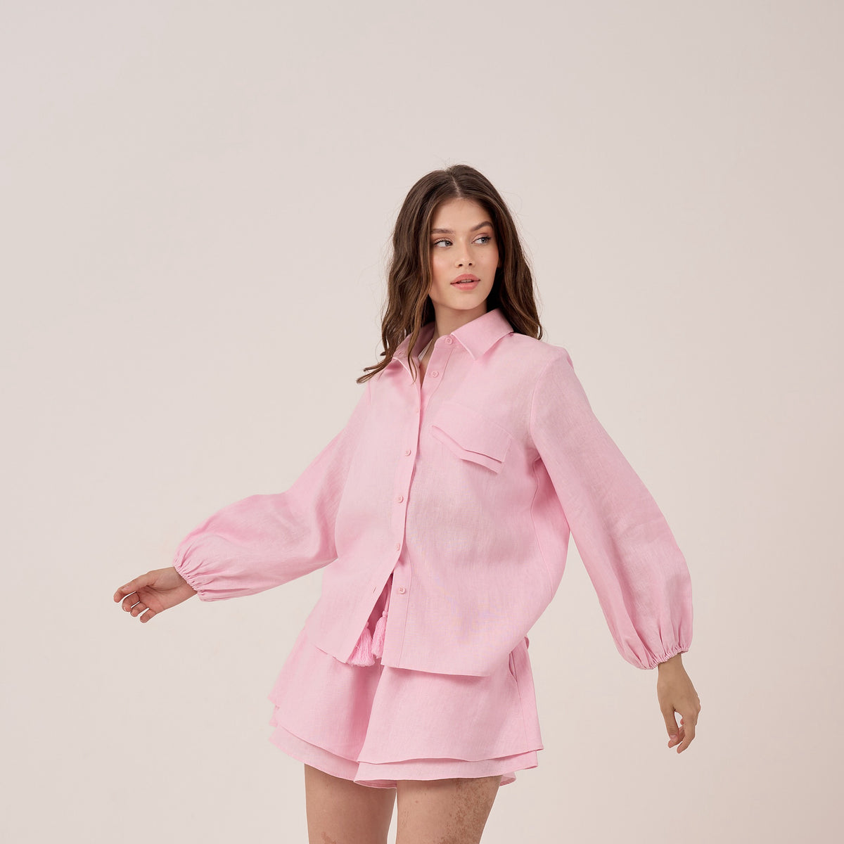Victoria Linen Set | Pink