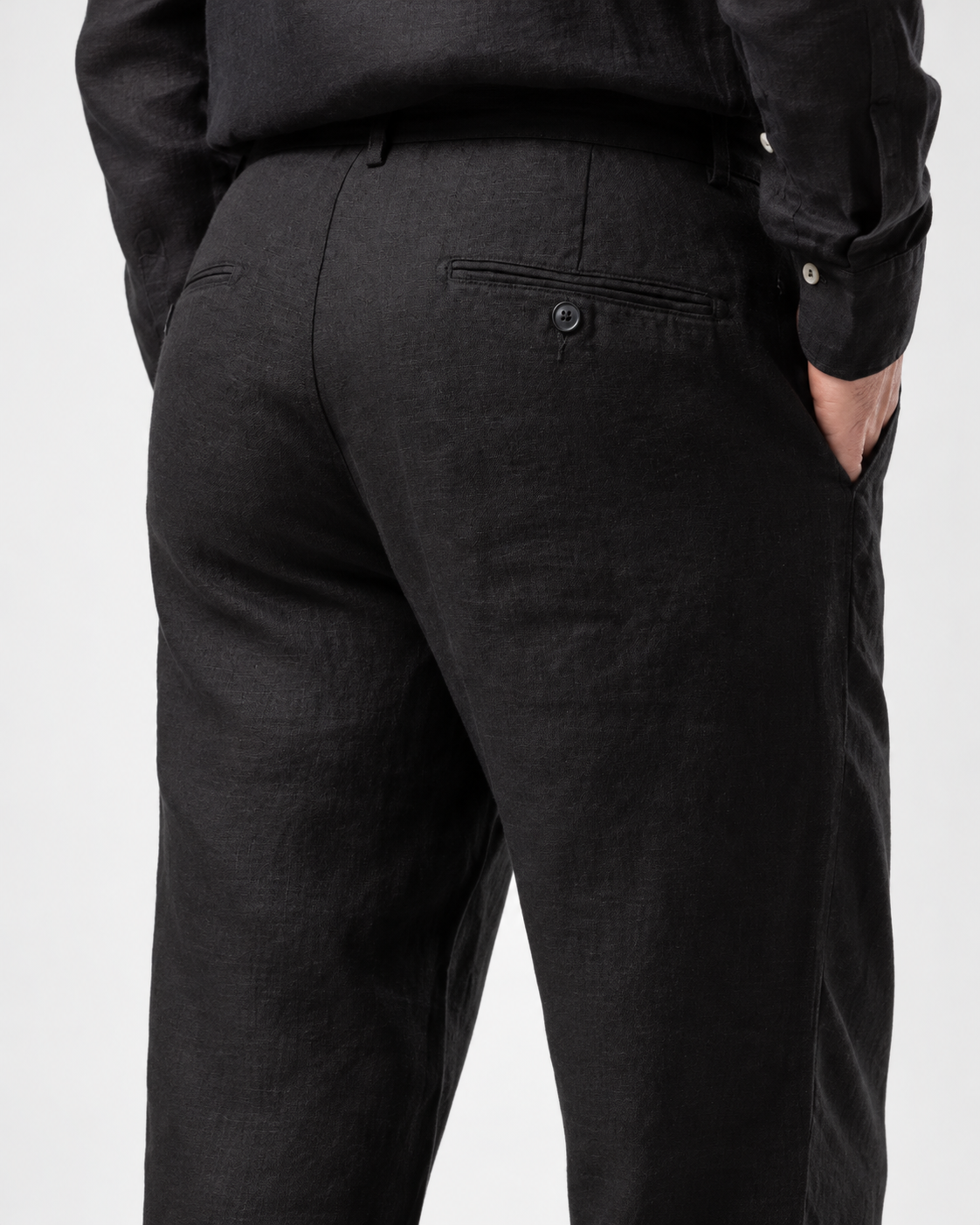 Linen Trousers | Black