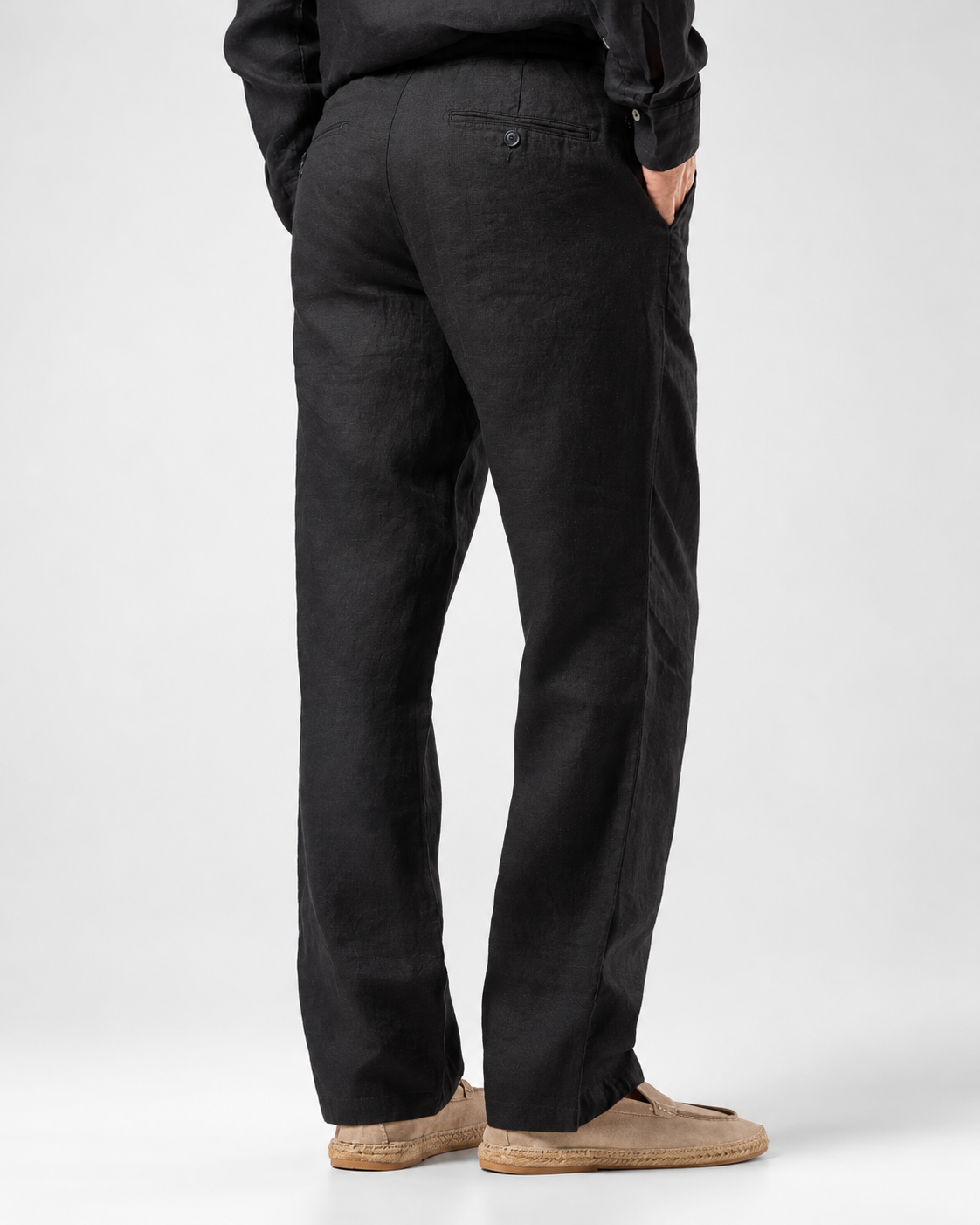 Linen Trousers | Black