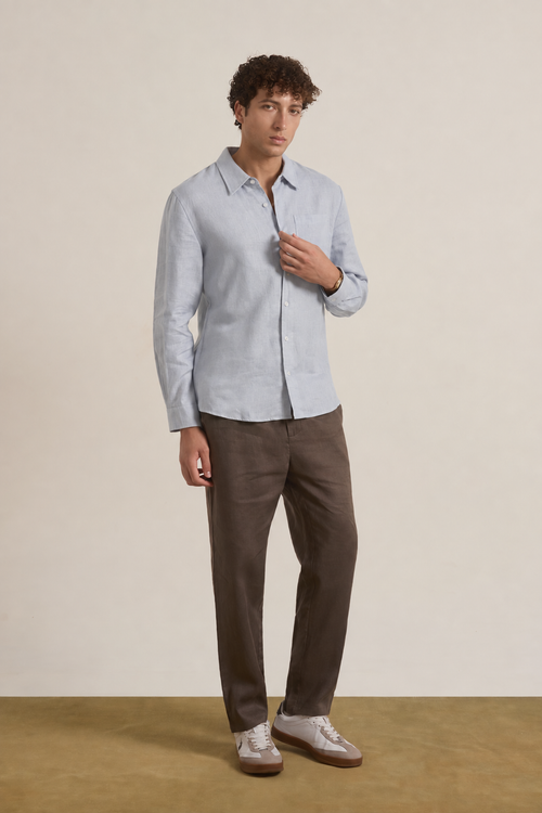 Ares Linen Shirt | Grey