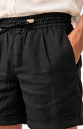 Liam Linen Shorts | Black