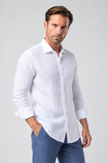 Lucas Linen Lightweight Shirt | White