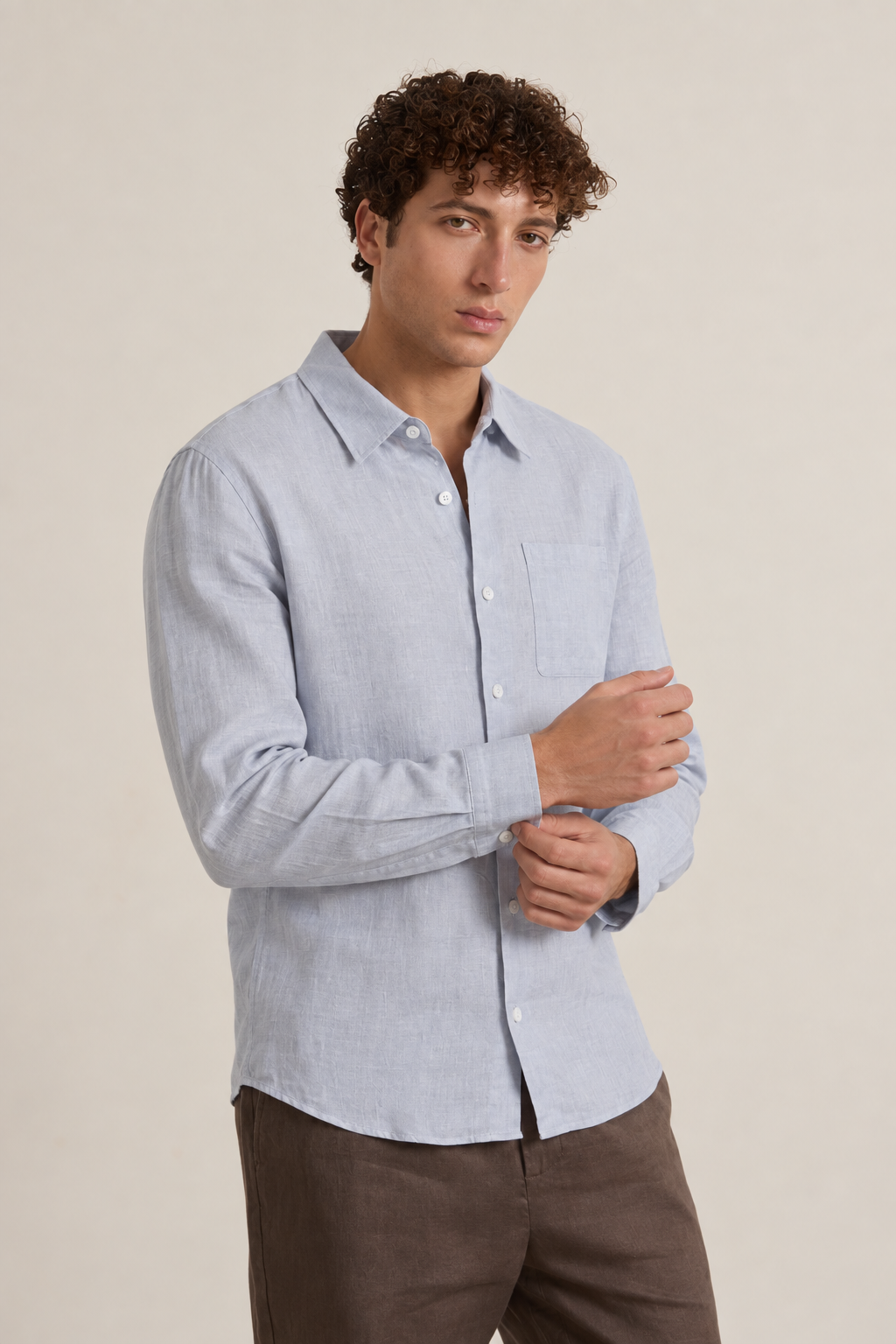 Ares Linen Shirt | Grey
