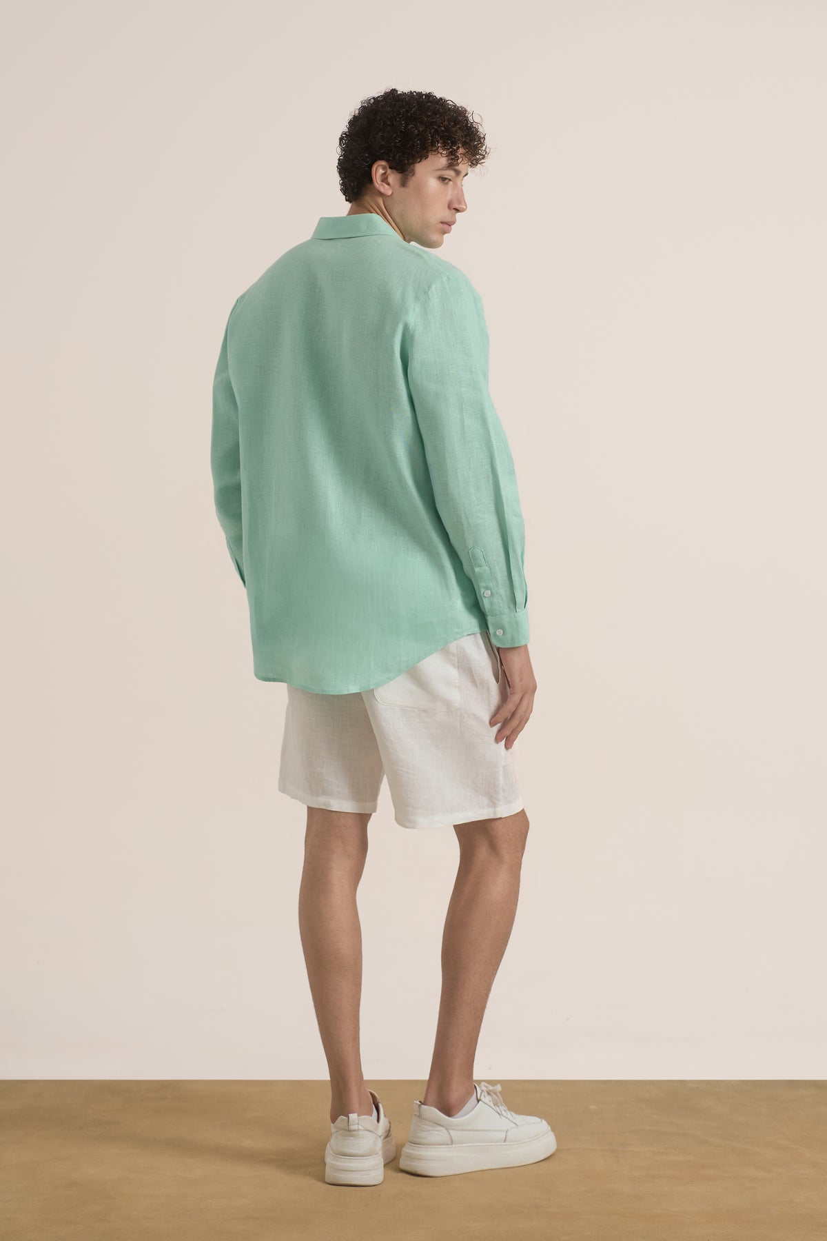 Ares Linen Shirt | Mint Green