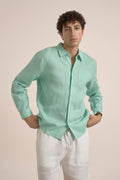 Ares Linen Shirt | Mint Green