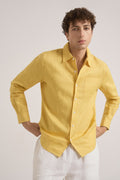 Ares Linen Shirt | Sun Yellow