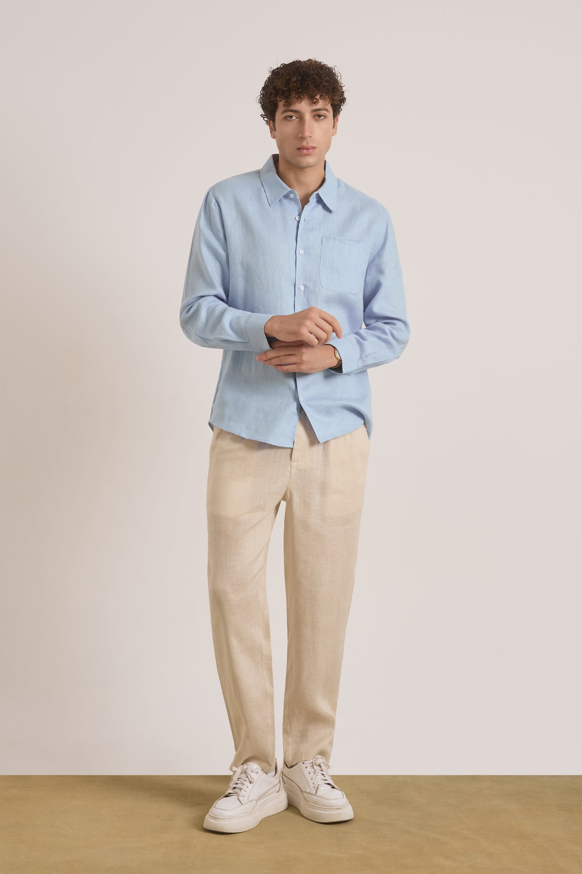 Ares Linen Shirt | Blue