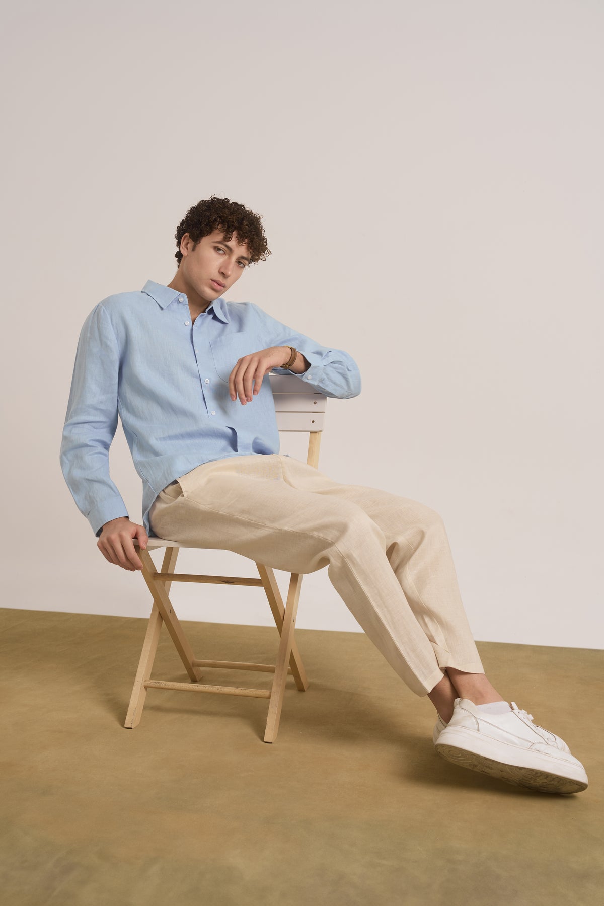 Ares Linen Shirt | Blue