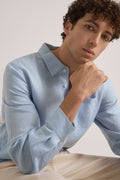 Ares Linen Shirt | Blue