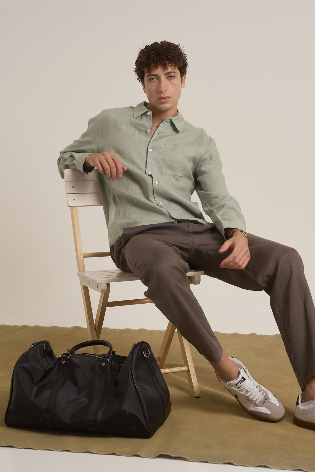 Charles Linen Trousers | Davy Grey