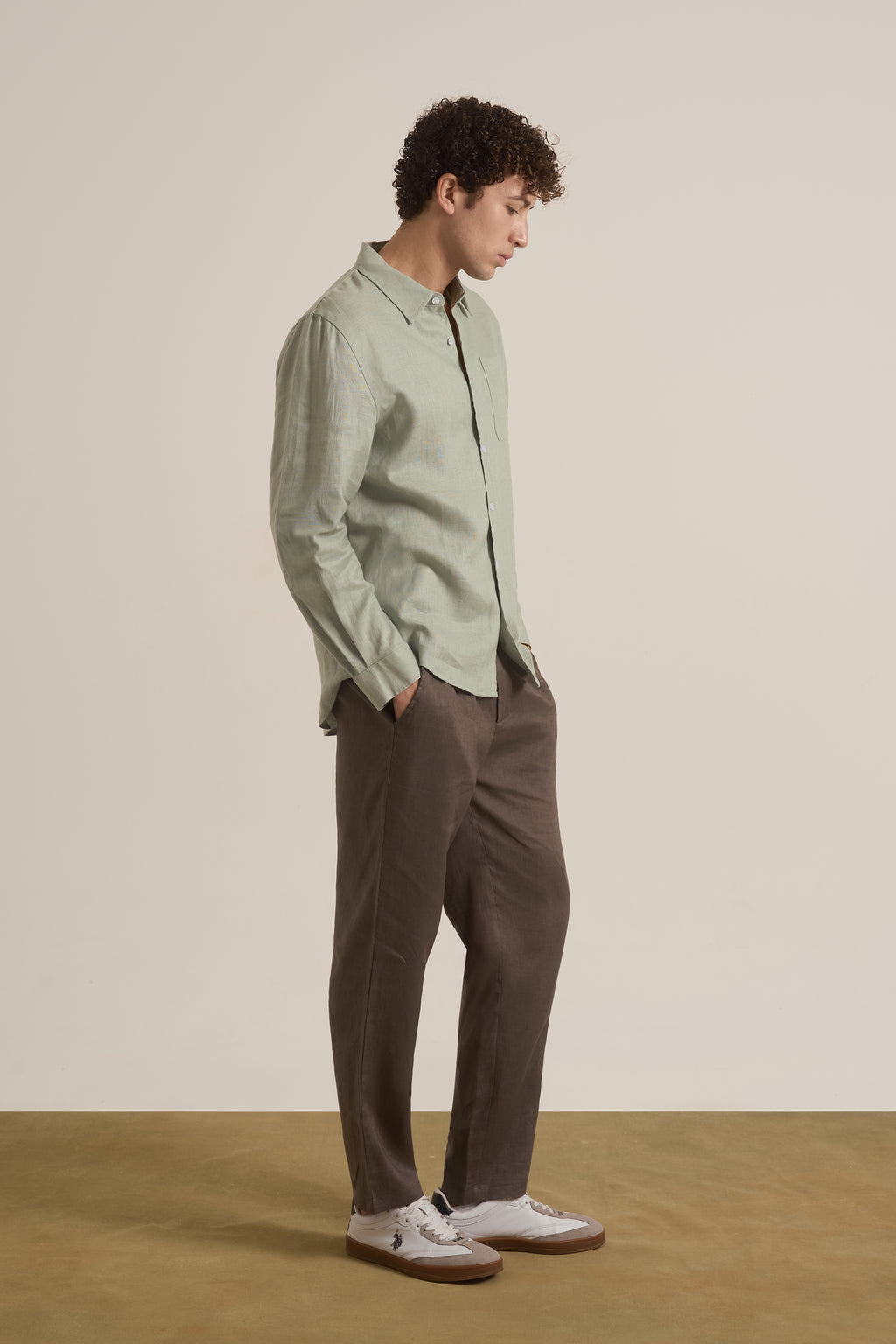 ARES Linen Shirt | Sage Green