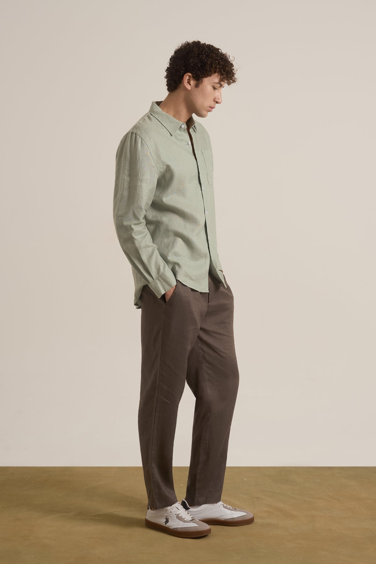 ARES Linen Shirt | Sage Green