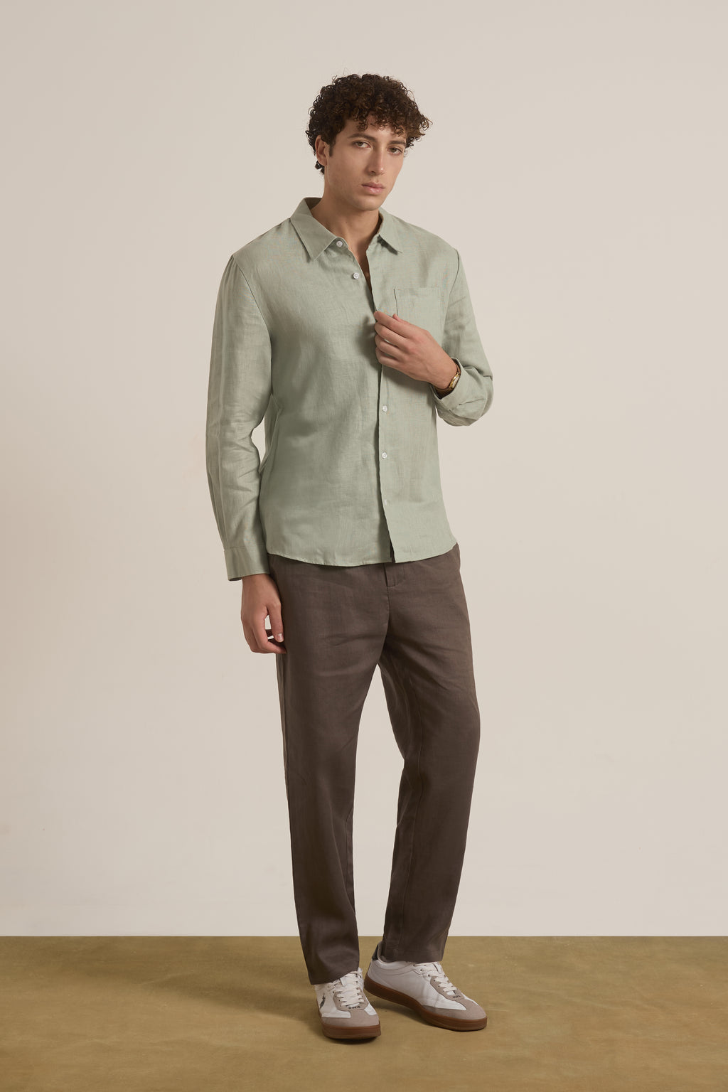 ARES Linen Shirt | Sage Green