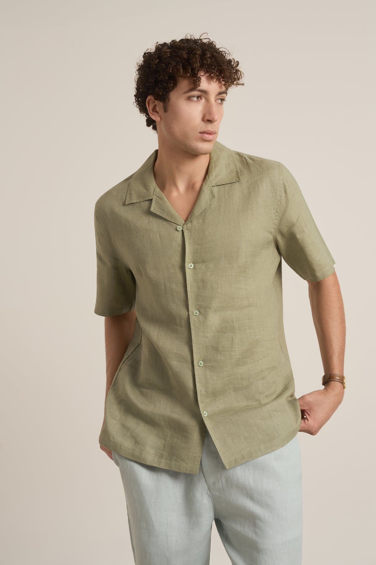 Lucas Linen Short-sleeve Shirt