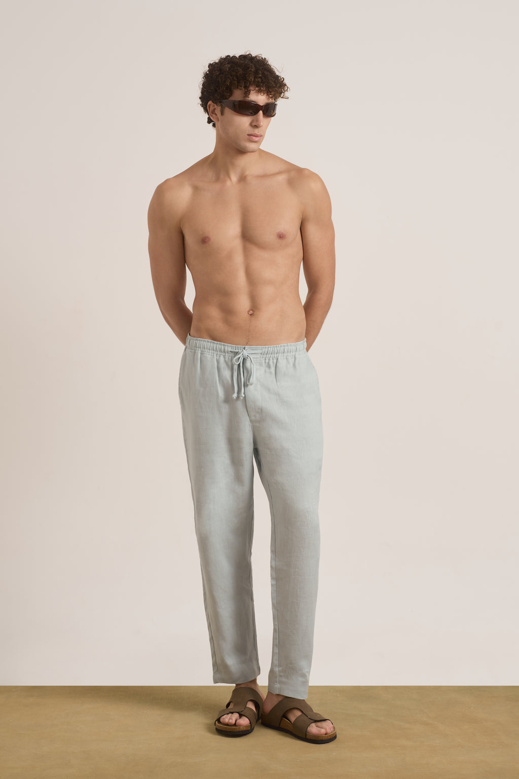 Oliver Linen Trousers | Blue