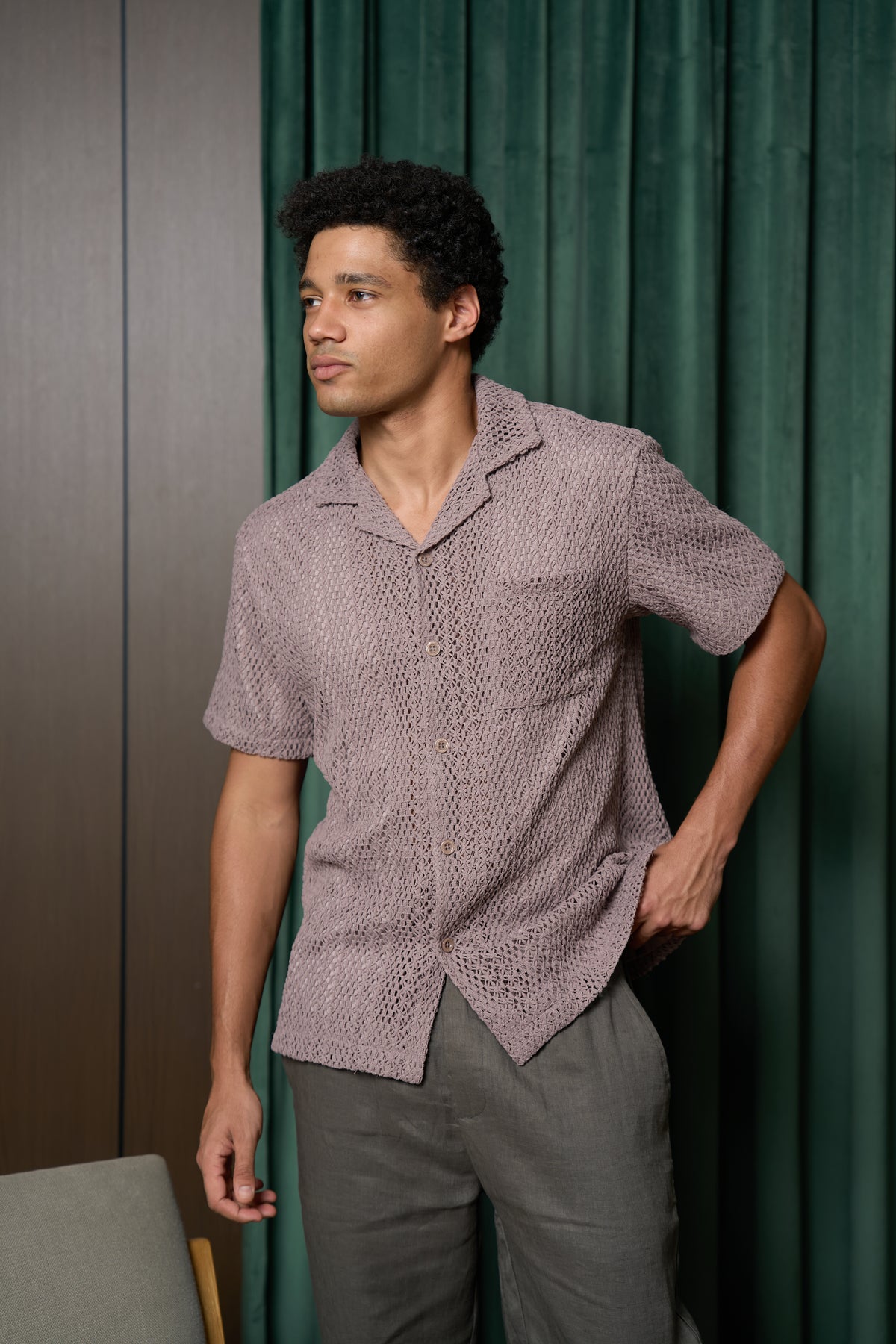 Grey Knitted Shirt