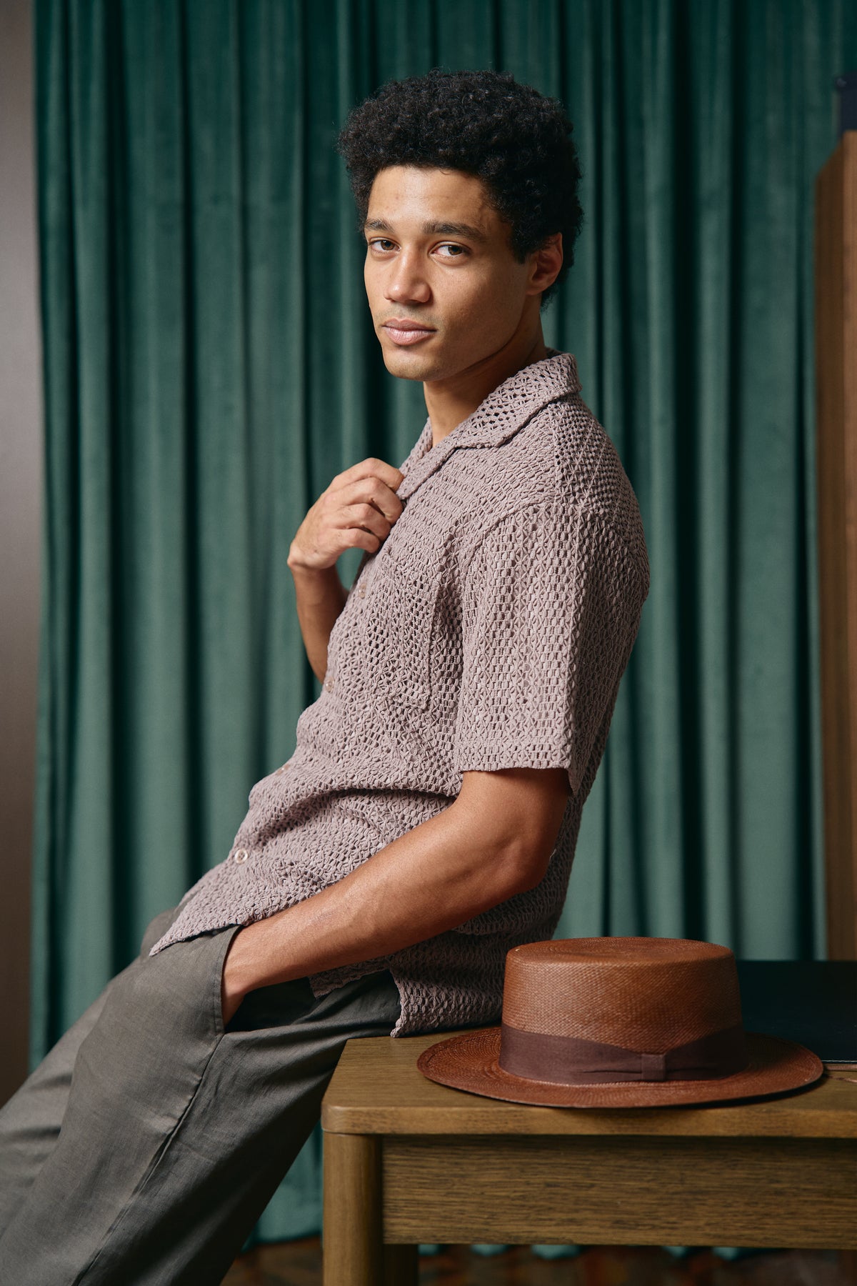 Grey Knitted Shirt