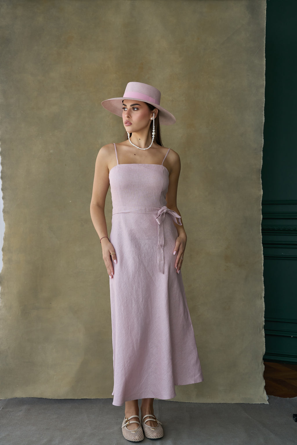 Lily Linen Dress | Pink