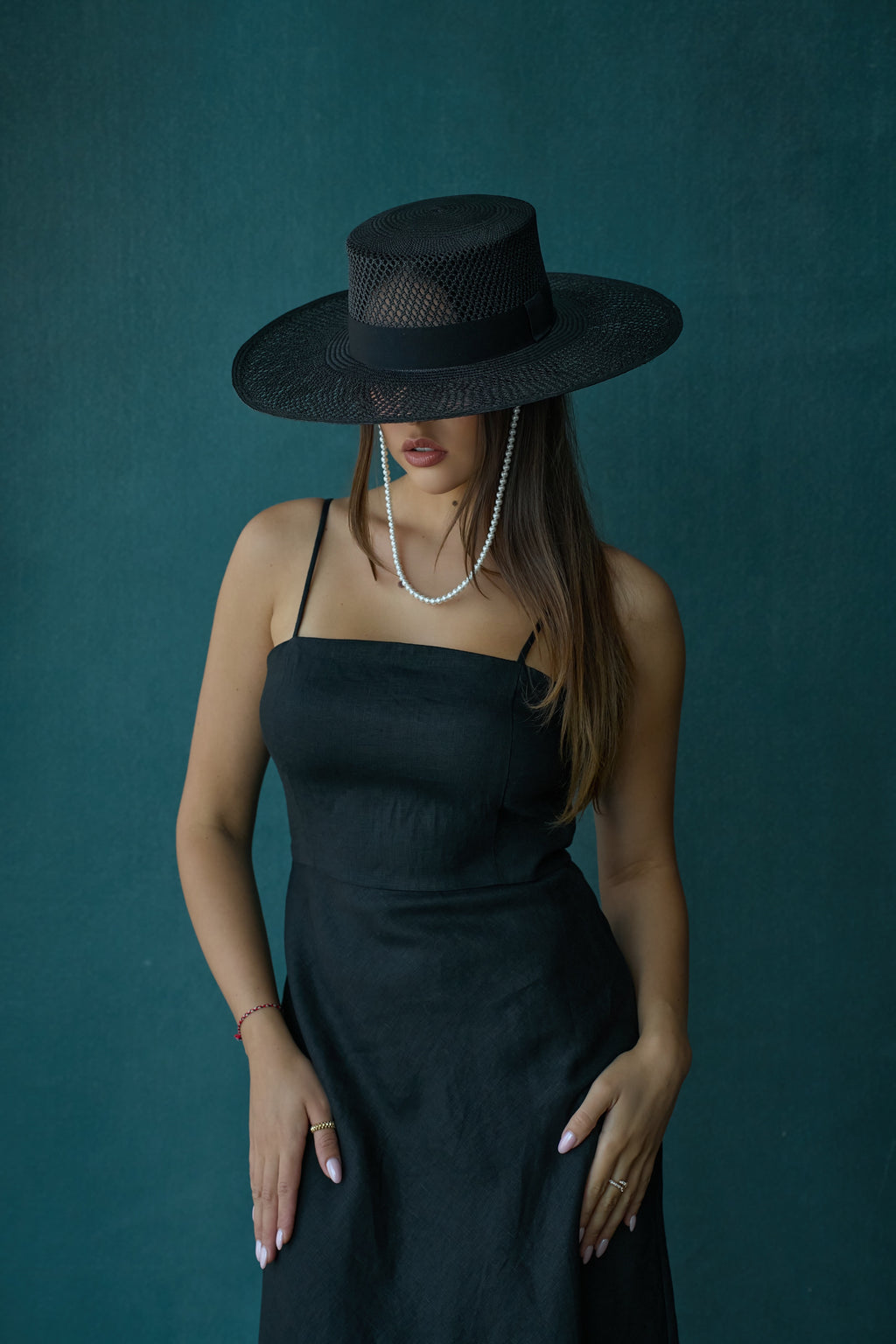 Lily Linen Dress | Black