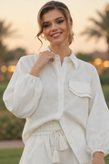 Victoria Linen Set | White