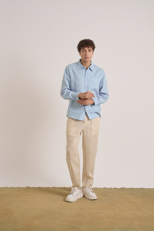 Charles Linen Trousers | Beige