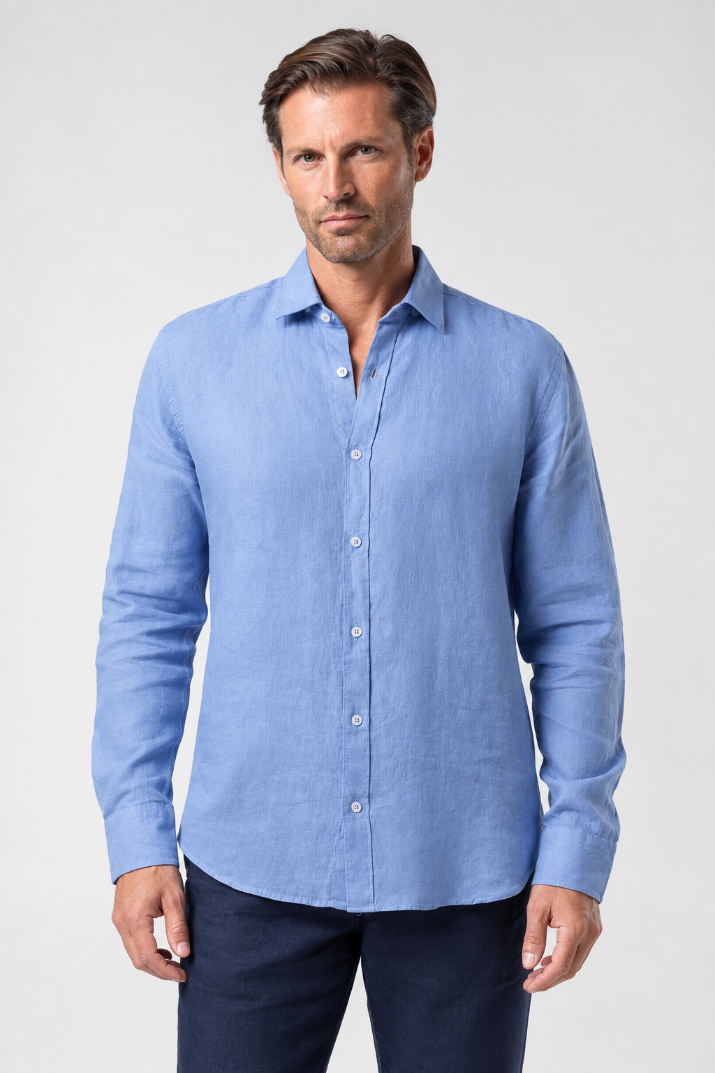 Lucas Linen Lightweight Shirt | Blue