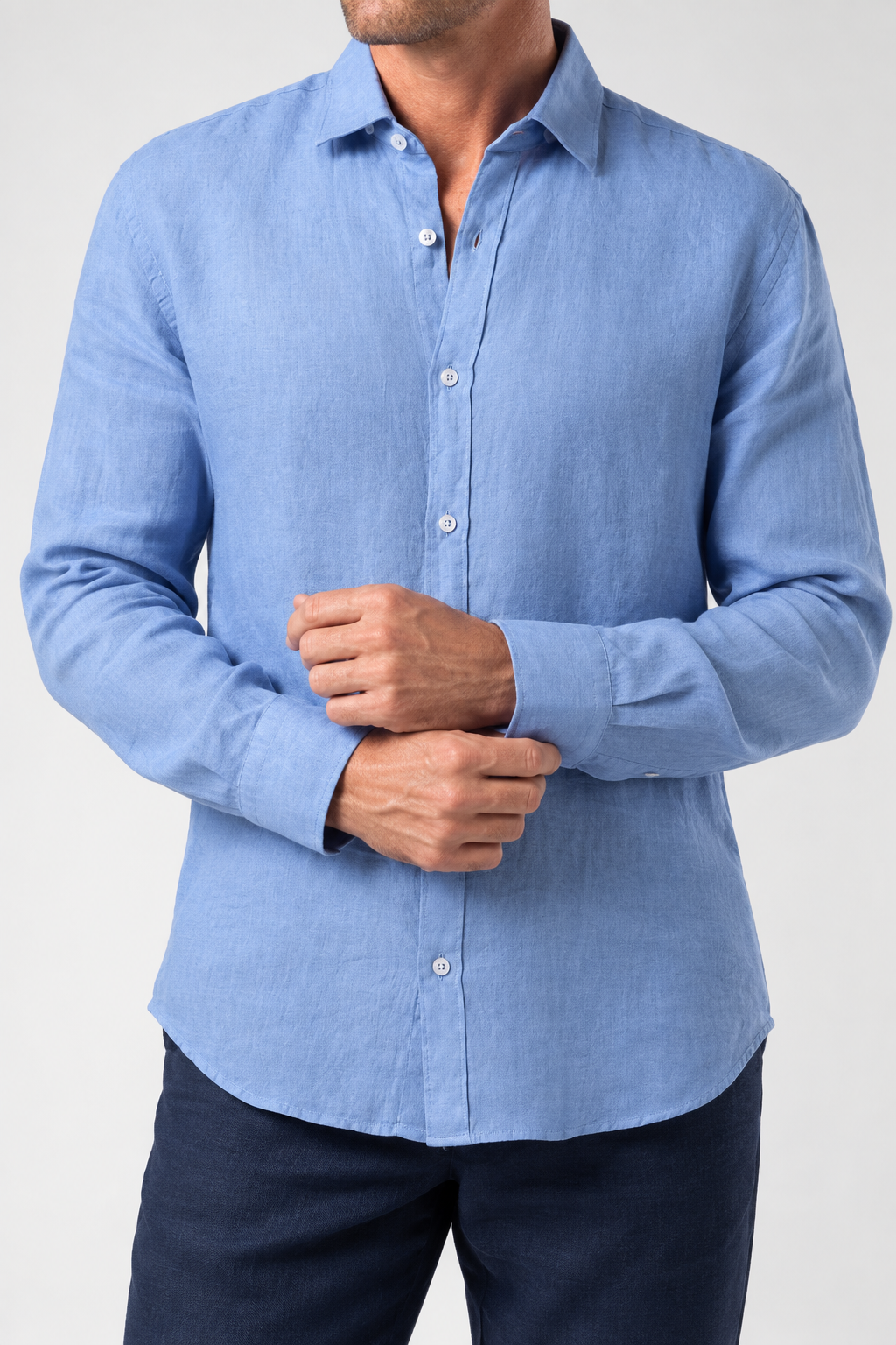 Lucas Linen Lightweight Shirt | Blue