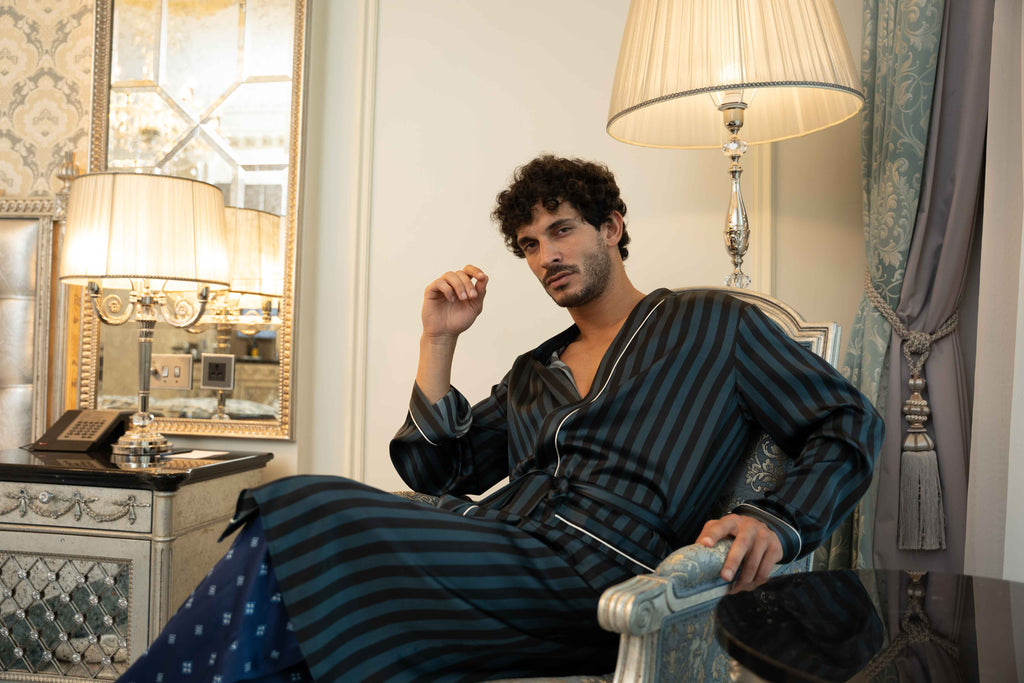 Men’s Pure Silk Robe | Emerald Green