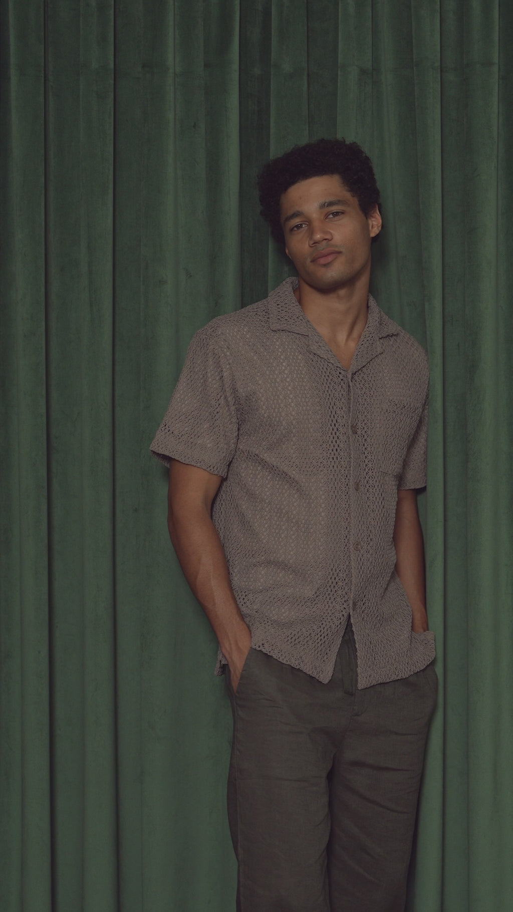 Grey Knitted Shirt