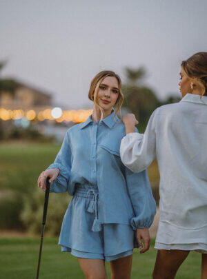 Linen Set Victoria in Blue
